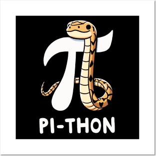 Pi-Thon Pi Symbol Python Posters and Art